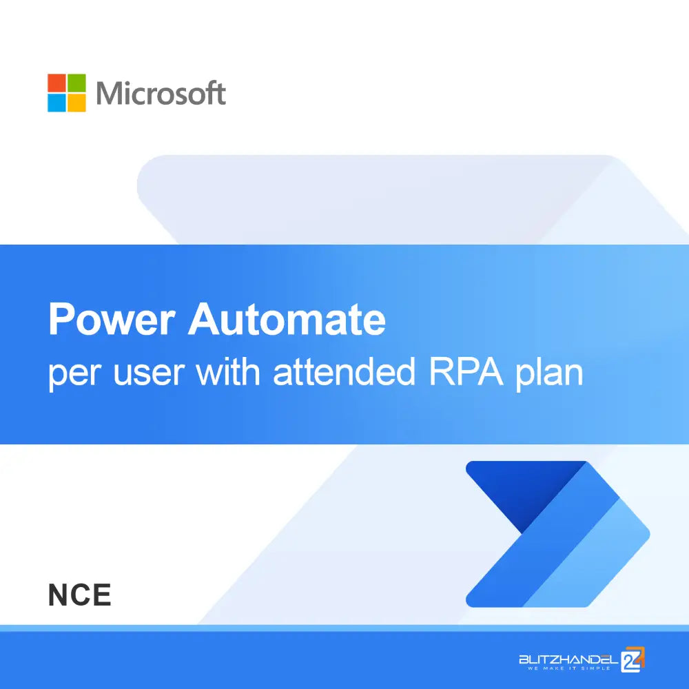 Power Automate por usuário com plano RPA assistido (NCE)